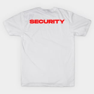 Security in Red Lettering T-Shirt